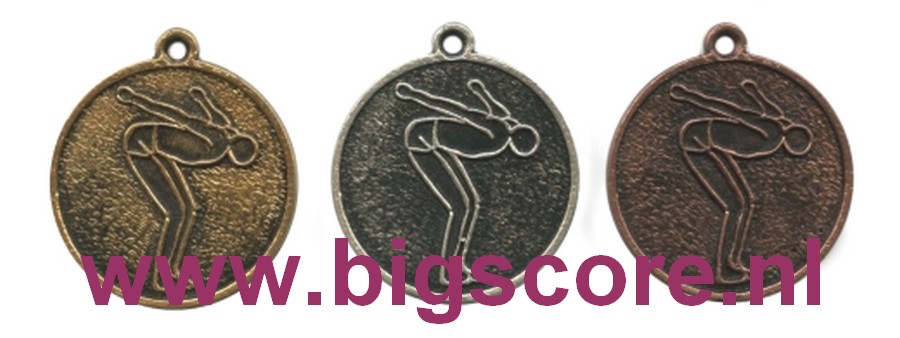 Zwemmen Medaille goud-zilver-brons MTL516